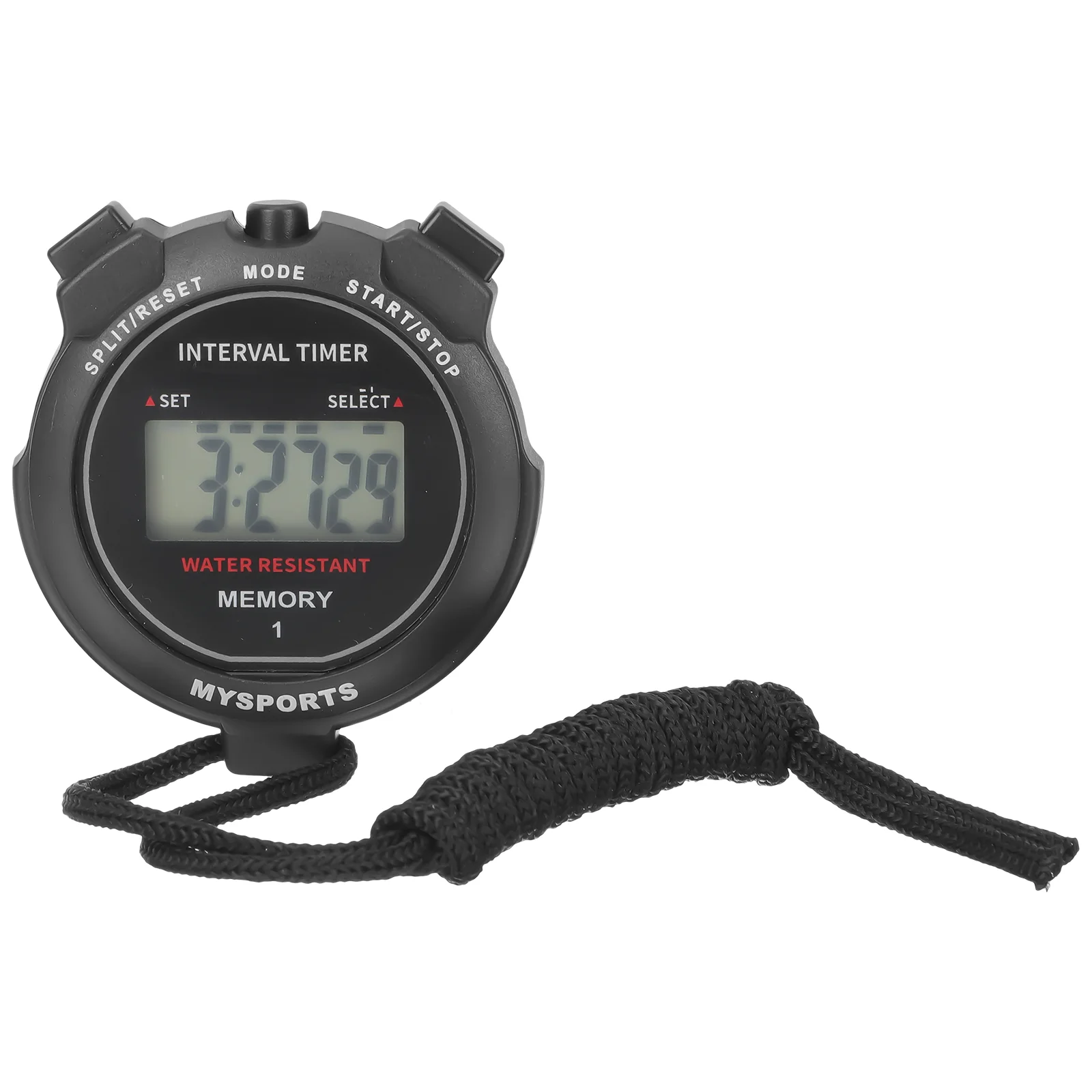 Waterproof Chronograph Digital Timer for Referees Electronic Stopwatch Handheld LCD Abs Sports Fitness