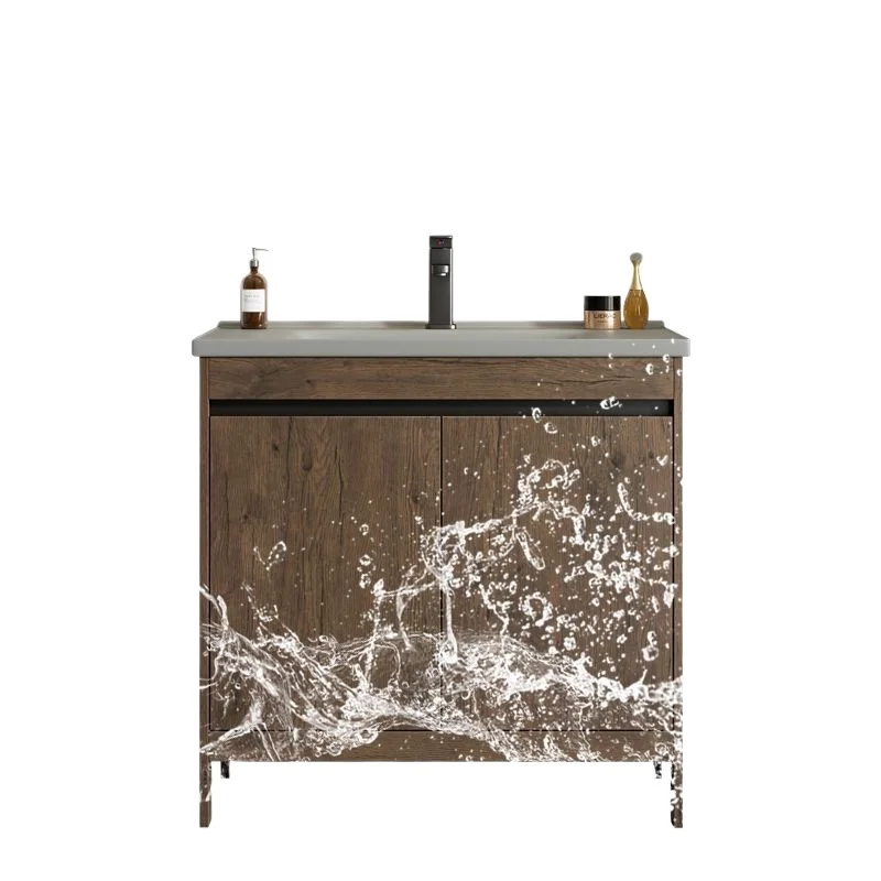 

Floor Standing Space Aluminum Wash Basin Combination Bathroom Cabinet Modern Balcony