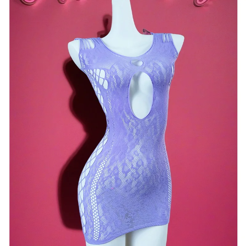1PC Sexy Women Fishnet Cover Up Without Bikini Hollow Out Bodycon Dress  See Through Beachwear Summer Women's Swimwear DSH785