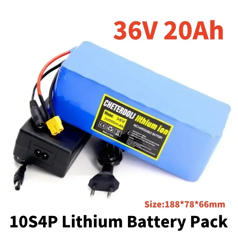 

Ebike battery 36V 20Ah 10S4P Lithium Battery Pack 18650 20000mAh 800W 500W 450W 350W 250W Electric Car Bicycle Motor Scooter