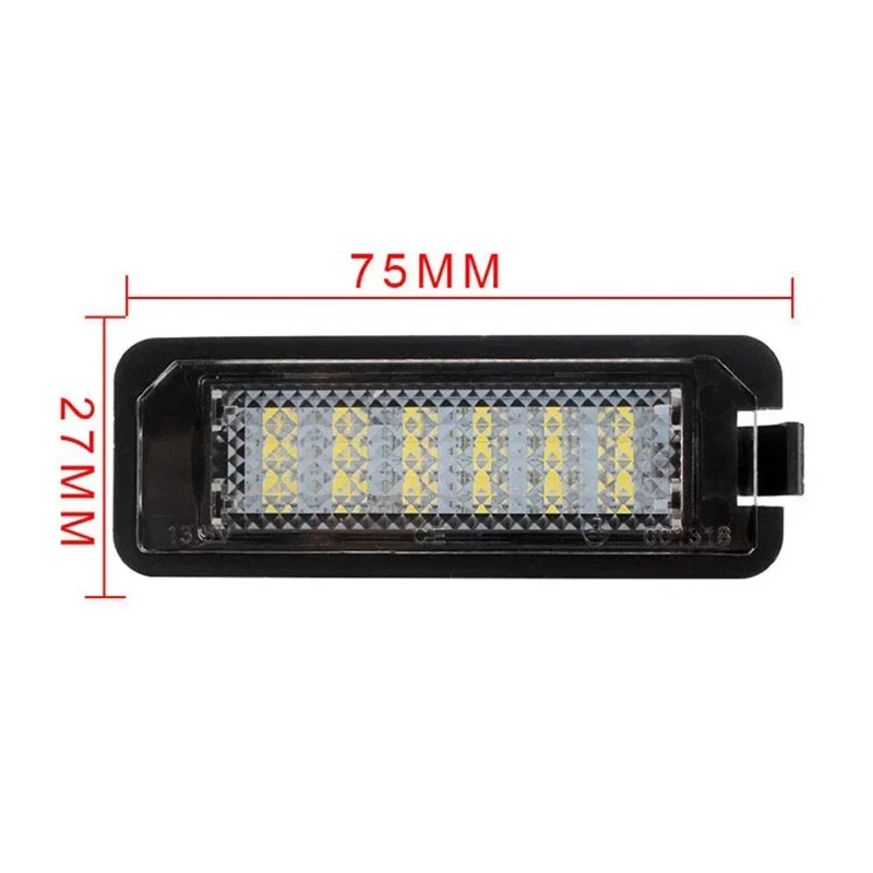 12V Car License Plate Lights LED Lamp Auto Accessories for Skoda Seat Leon 2 3 Ibiza VW Golf 4 5 6 MK4 MK5 MK6 Passat CC Polo