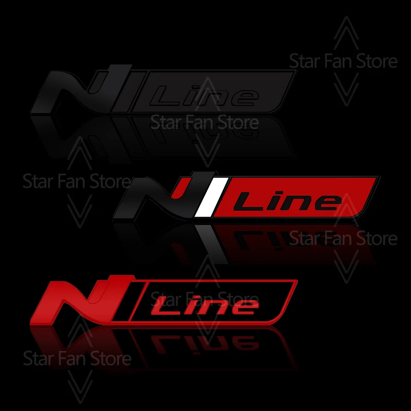 شارة معدنية على شكل حرف N لشركة هيونداي فيلوستر إلنترا I30 I10 I20 توسكاني أيونيك ملصقات ثلاثية الأبعاد عجلة توجيه سيارة شعار ملحقات مائي #4