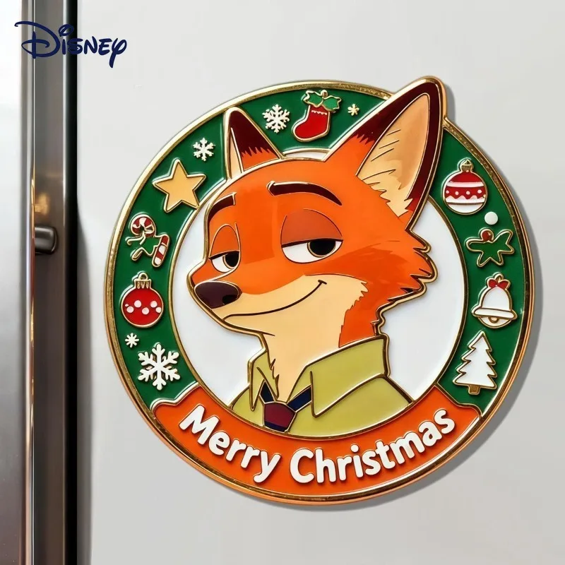 

Zootopia2 Nick & Judy Пара Рождественский акриловый магнитный набор магнитов на холодильник Высококачественный праздничный подарок для фанатов аниме Disney Merch