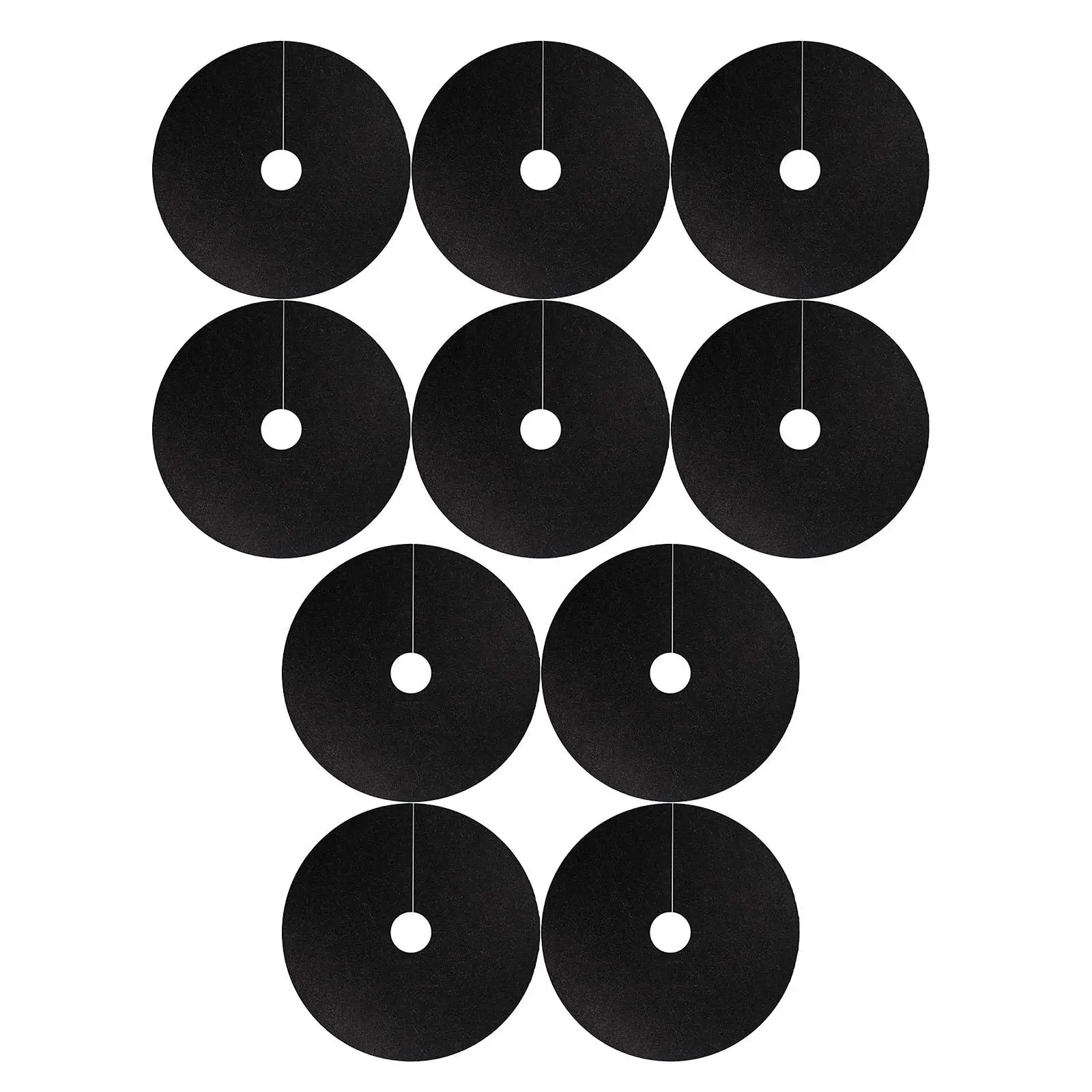 Set of .5inch Mulch Tree Rings for Weed Control Pre Cut Holes and Seams