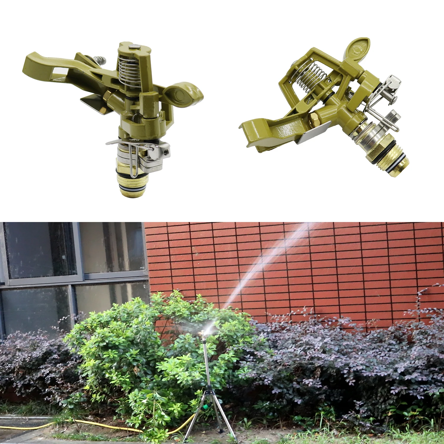 360 Degree Adjustable Automatic Rotary Impact Nozzle 1/2