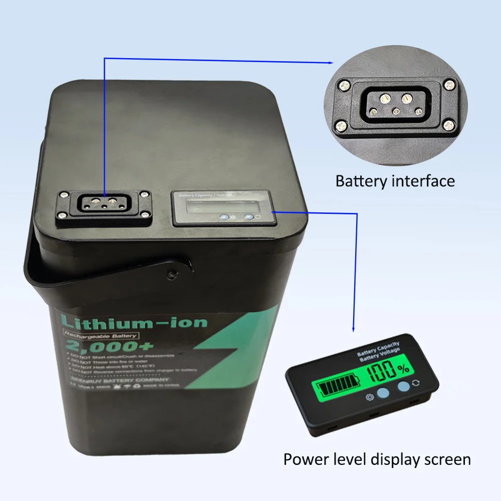 48v 42Ah 55Ah Lithium Ion Battery Pack for NIU M+/ U+/ U2 Electric Motorcycle with 5A Charger