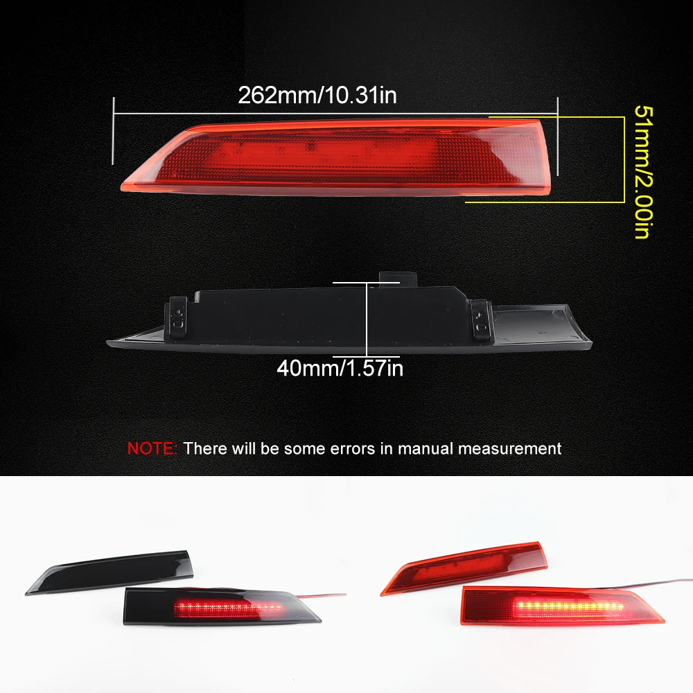 

2PCS LED High Mount Third Brake Lights Canbus For Ford Transit Custom 2016 2017 2018-up Additional Tail Stop Warning Fog Lamps