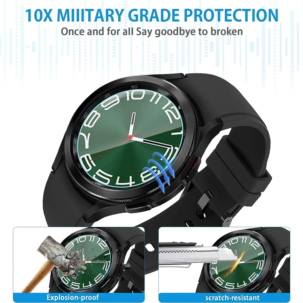 الزجاج المقسى لسامسونج غالاكسي ساعة 6 الكلاسيكية 43 مللي متر 47 مللي متر HD حامي الشاشة فيلم المضادة للخدش ل Watch6 اكسسوارات الكلاسيكية