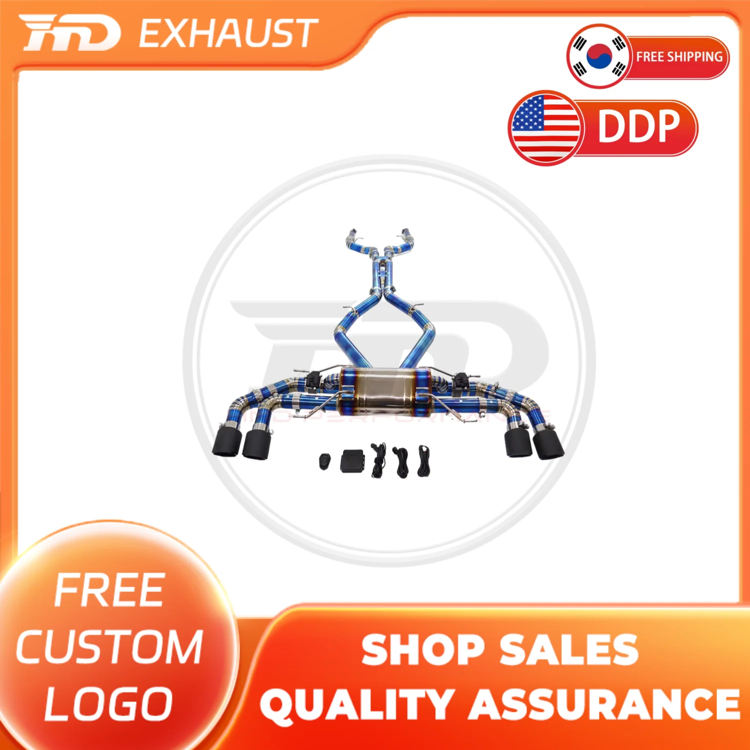 

HMD Hot sale Titanium Exhaust System Performance Catback Exhaust for Alfa Romeo Giulia 2.9T with Electronic Valve Muffler