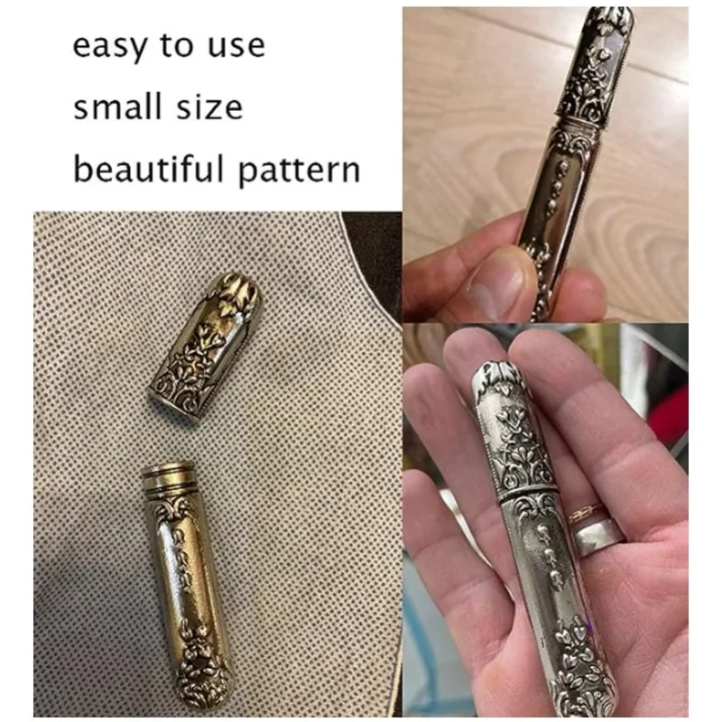 Naalden Case Vintage Draagbare Metalen Borduurnaaldhouder Voor Hand Naalden Rose Goud