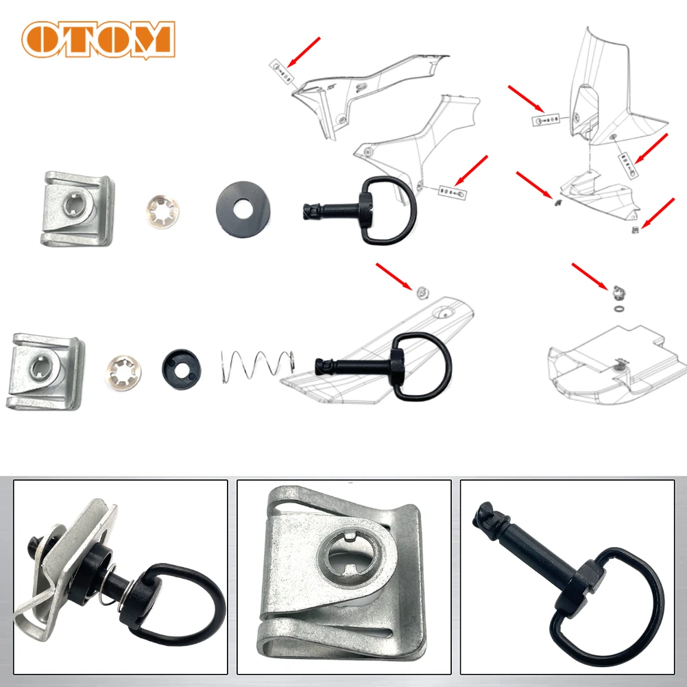 For KTM 1998-2024 Motocycle Quick Release Screws D-ring Turn Race Fairing Fastener HUSQVARNA GASGAS TC MC SX 50 65 RALLY 450 690