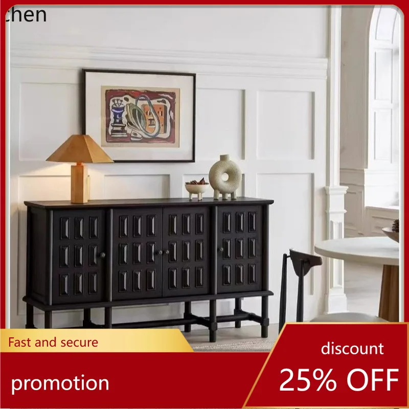 

HT Solid Wood Sideboard Vintage Entryway Cabinet Living Room Storage Home Side Cabinet