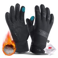 3M Gloves Black Waterproof Winter Warm Cycling Outdoor Sports Running Riding Motorcycle Ski Touch Screen Snowboard Gloves Men