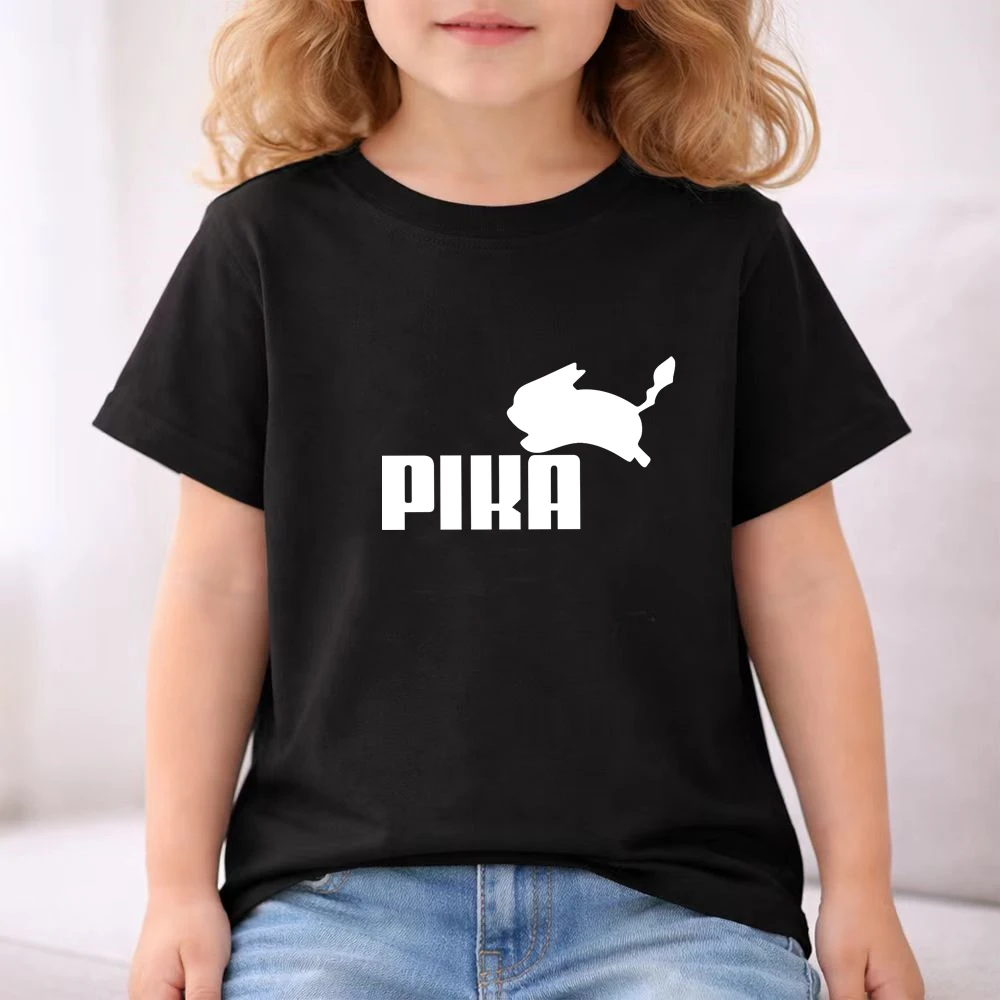 Summer casual red t-shirt sets for boys and girls, fashion sets with a rabbit product image 4