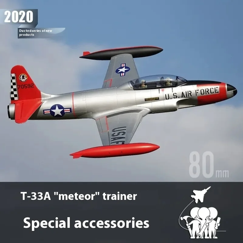 FreFuk80 mm-Ailes principales de carrosserie, accessoires T33, queue plate, carburant précieux, autocollants de train d'atterrissage de cockpit, composants fluoresc