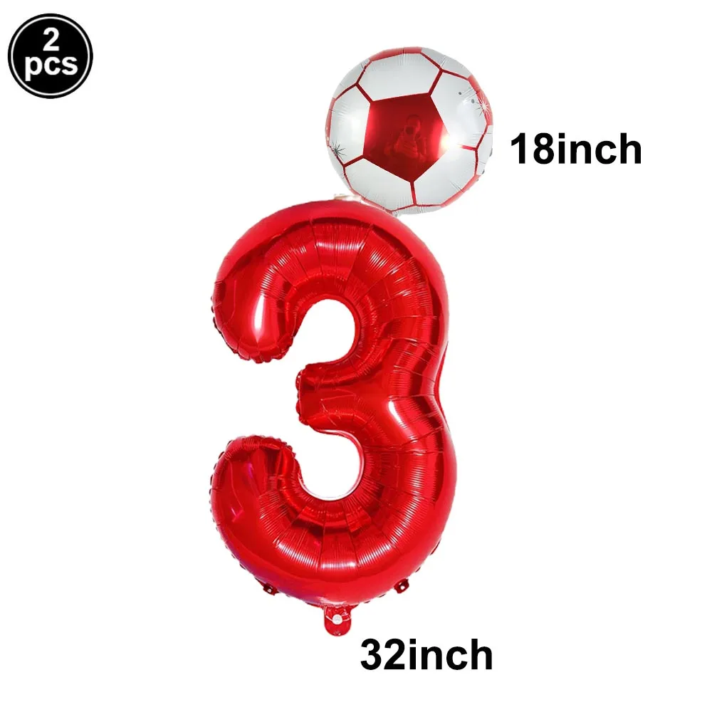 2 Stück Fußball 0-9 Nummernballons Set Kinder Fußball Geburtstagsparty Babyparty Fußballverein Fußballspiel Deko-Zubehör – Detail 4