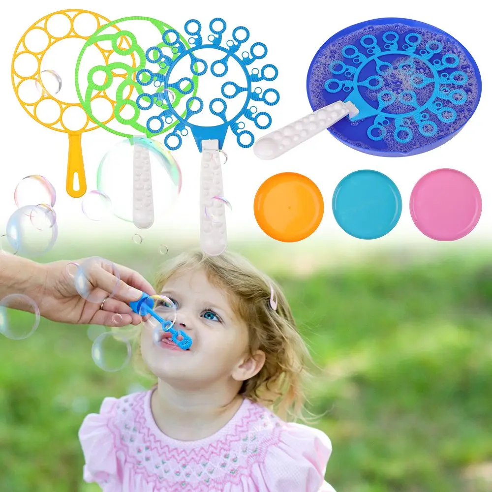 15/28Pcs che soffia Bubble Tool sapone Bubble Wand Set Water Blowing Toys Outdoor Kid Fun Toys giocattolo interattivo genitore-figlio