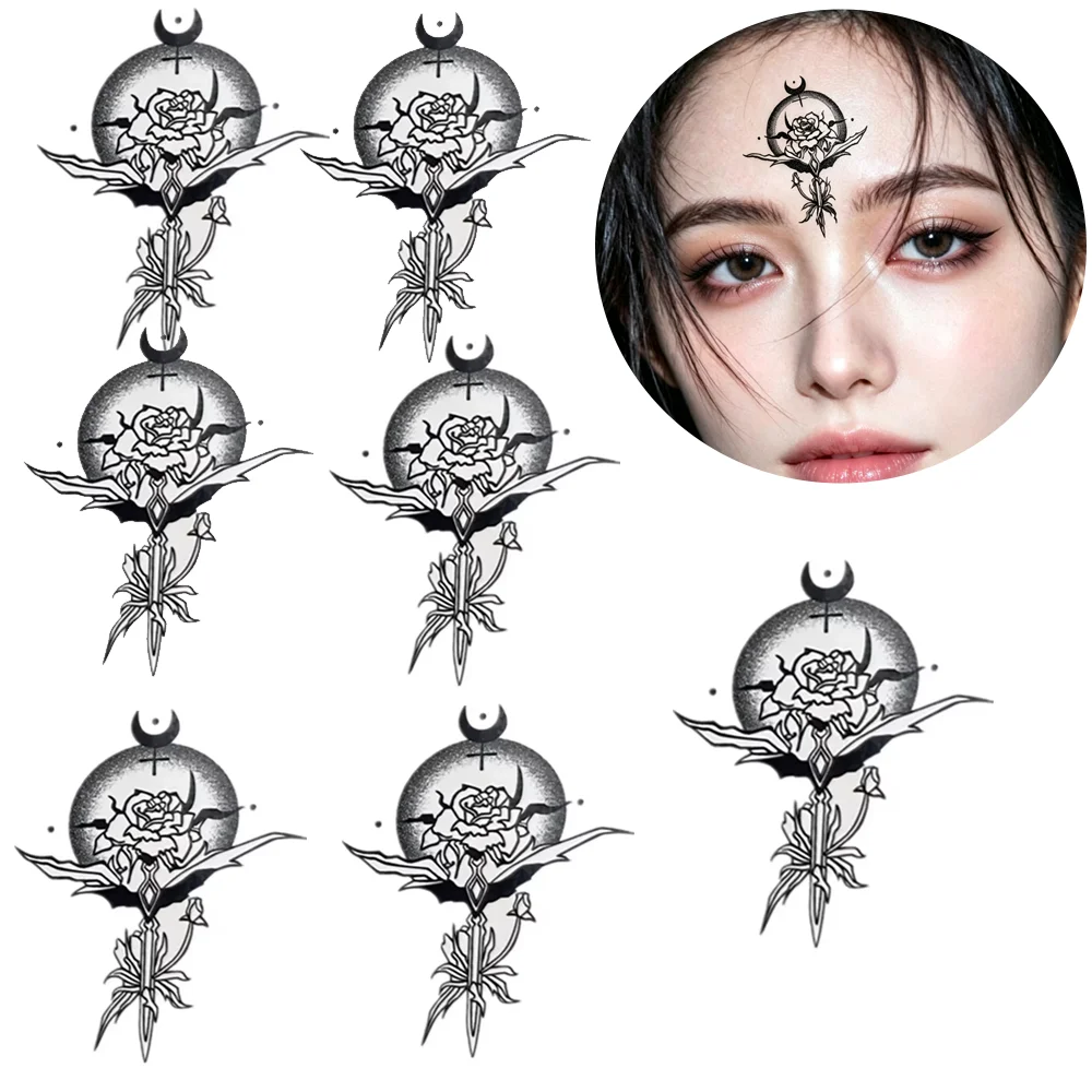 Village Bela Lady Dimitrescu Cosplay-Tattoo-Aufkleber, Gesichtstattoo für Frauen, Rollenspiel-Accessoires, Halloween-Karnevalszubehör, Geschenk – Detail 5