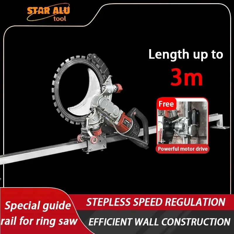 

Universal Rail System for Precision Cutting - Wall Mount Track, Easy Transport & Adjustable Speed for Cutting Machines