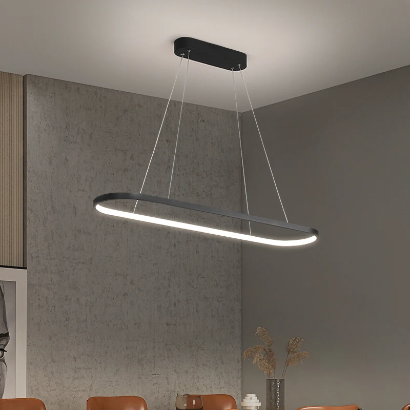 

length1200mm White/Black Modern led pendant lights for Dining Room Bar Shop kitchen home decor nordic Hanging pendant lamp