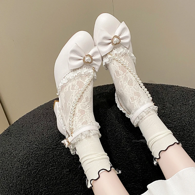 Schattige prinses Lolita sandalen vrouwelijke studenten grote kleine maten hoge hakken zachte meisjes fee schoenen originele LO schoenen kawaii zoet
