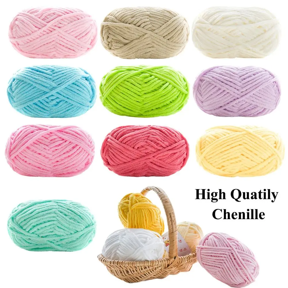 Light Color DIY Knitting Yarn 3.5mm 60M 50g Woolen Yarn 1Ply Thread Thick Line For KnittingSweater Lover Scarf Hat Blanket