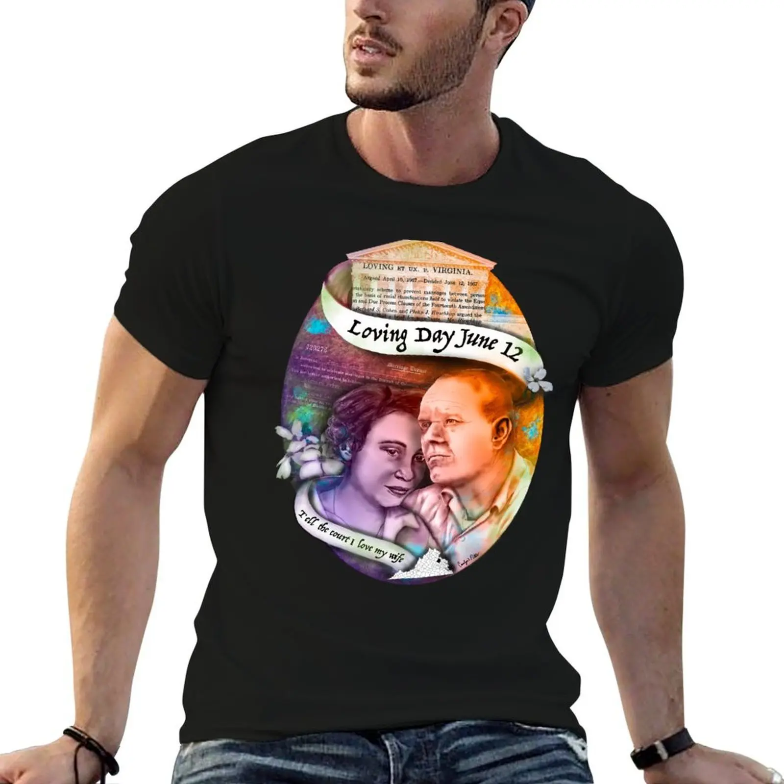 

Loving Day June 12 (large) T-Shirt man t shirt cotton anime tshirt T-Shirt