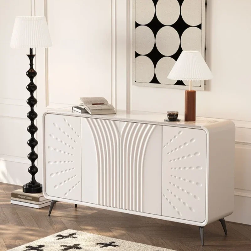 

side cabinet, high-end Nordic living room, storage shoe cabinet against the wall into the entrance, painted all solid wood