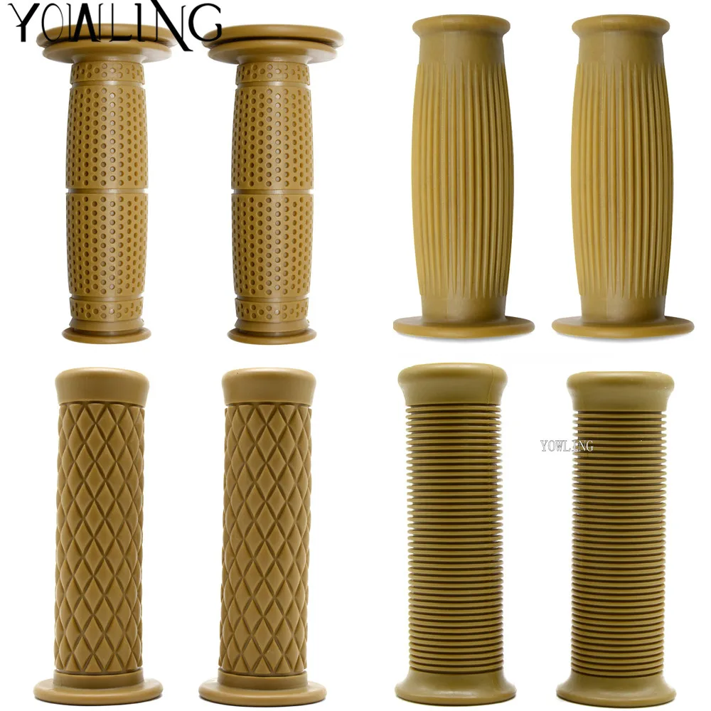 

New Vintage Motorcycle Hand Grips Rubber Handle Bar 7/8" 22mm for Yamaha MT-03 ABS 320 2016 & YZF R3 R25 2015-2016 & XSR900 850