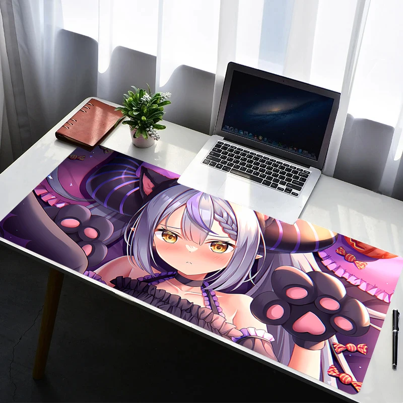 Mouse Pad Laptop Rubber Extended Desktop Mat Computer Gamer HD Mousepad PC Hololive La Darknesss Gaming Accessories Keyboard Pad