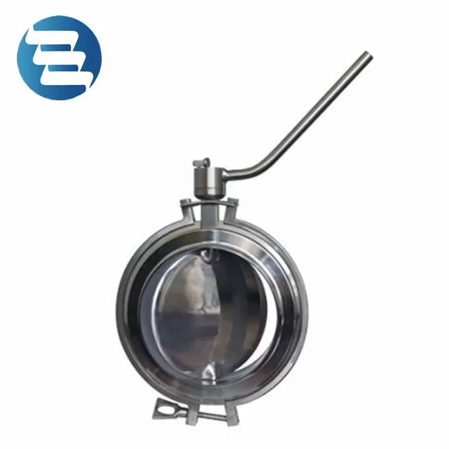 Sanitary Middle Clamp Manual DN200 Powder Butterfly Valve