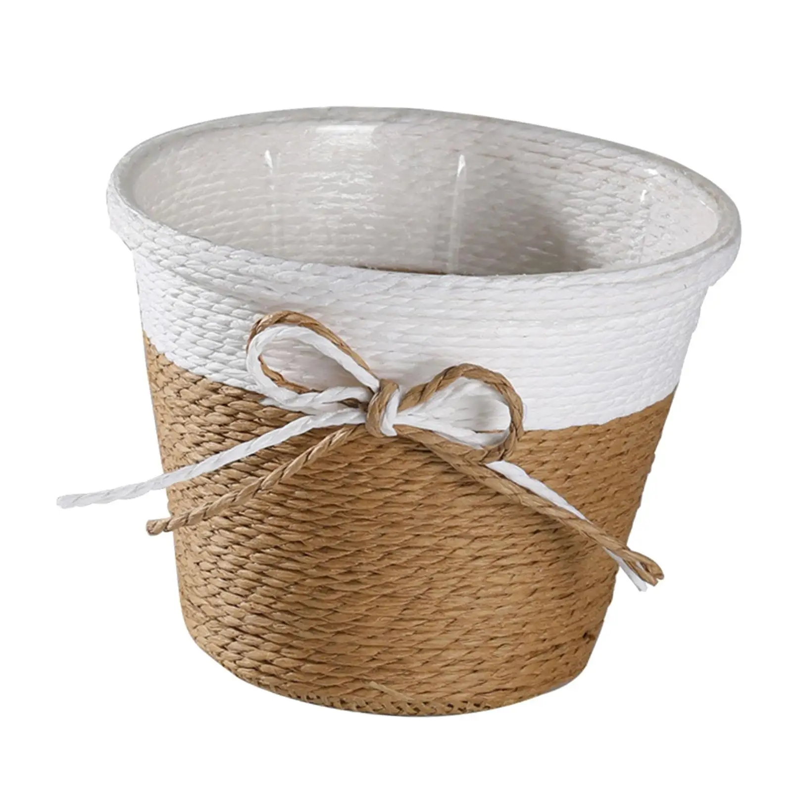 Flowerpot Basket Paper Rope Planter Plant Pot Decorative Basket for Interior Home Office Balcony Garden Use
