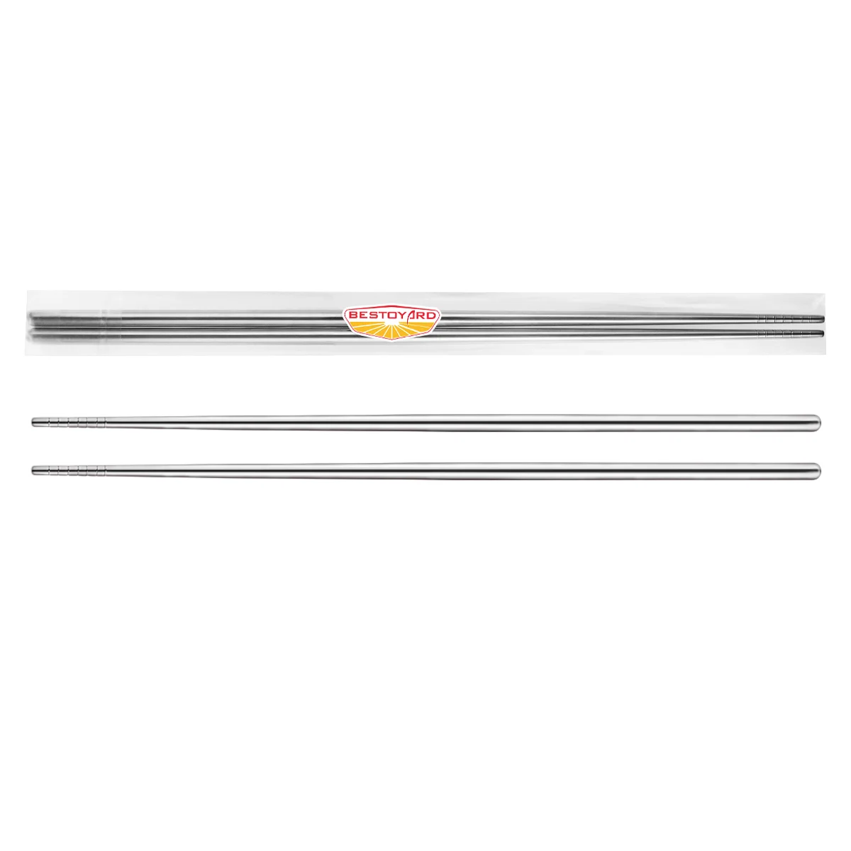 BESTOYARD 1 Pair of Stainless Steel Extra Long 14 Inch Hot Pot Chopsticks Cooking Frying Noodle Chopsticks