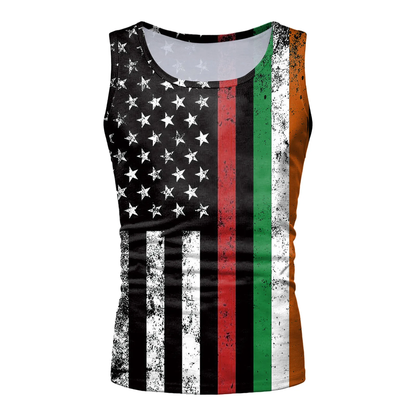 Fashion American Flag Tank Top Summer Men\'s 3d Print Sleeveless Vest Hip Hop Men Casual Streetwear Vest Independence Day Tanks