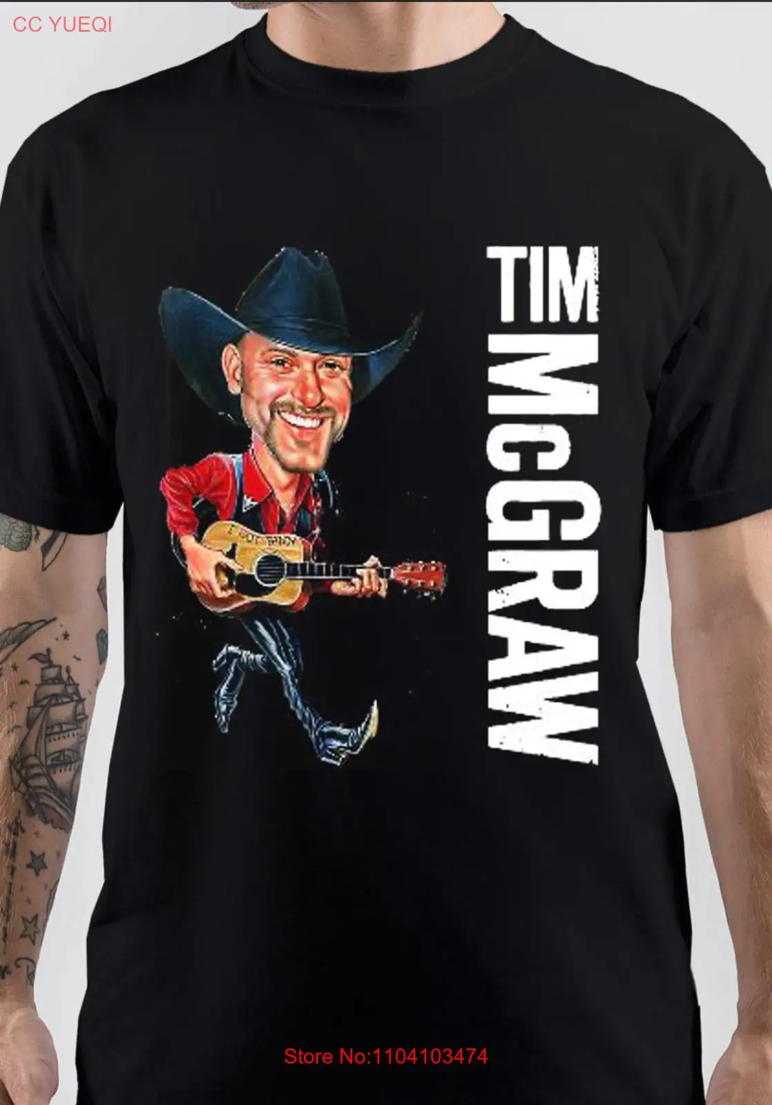 

Tim McGraw Black 100% Cotton Size S To 4XL Shirt Adults KK417