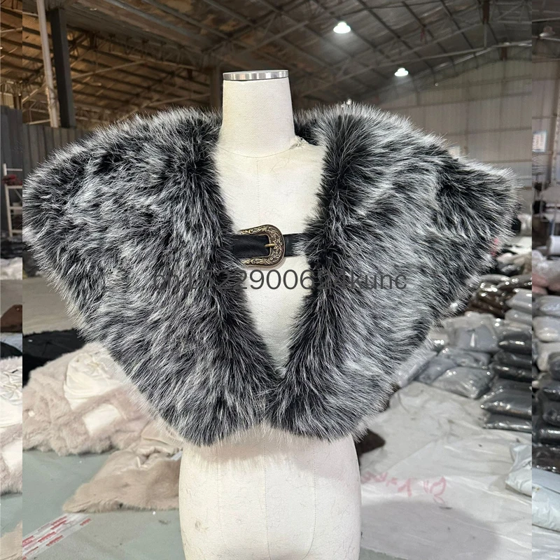 القرون الوسطى الملك المحارب عباءة خمر الفراء طوق الملابس الشتوية Steampunk المحارب الفراء الاصطناعي عباءة زي الهالوين التأثيري #2