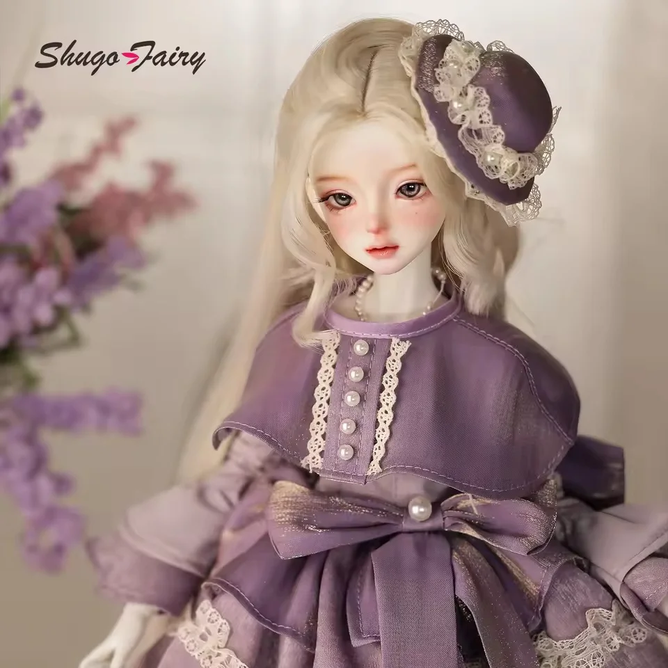 サディー 1/4 球体関節人形 サディー フルセット B バリー ビッグチェスト BJD パープル ロリータ ケーキドレス 帽子付き シュガフェアリー エレガント 女性