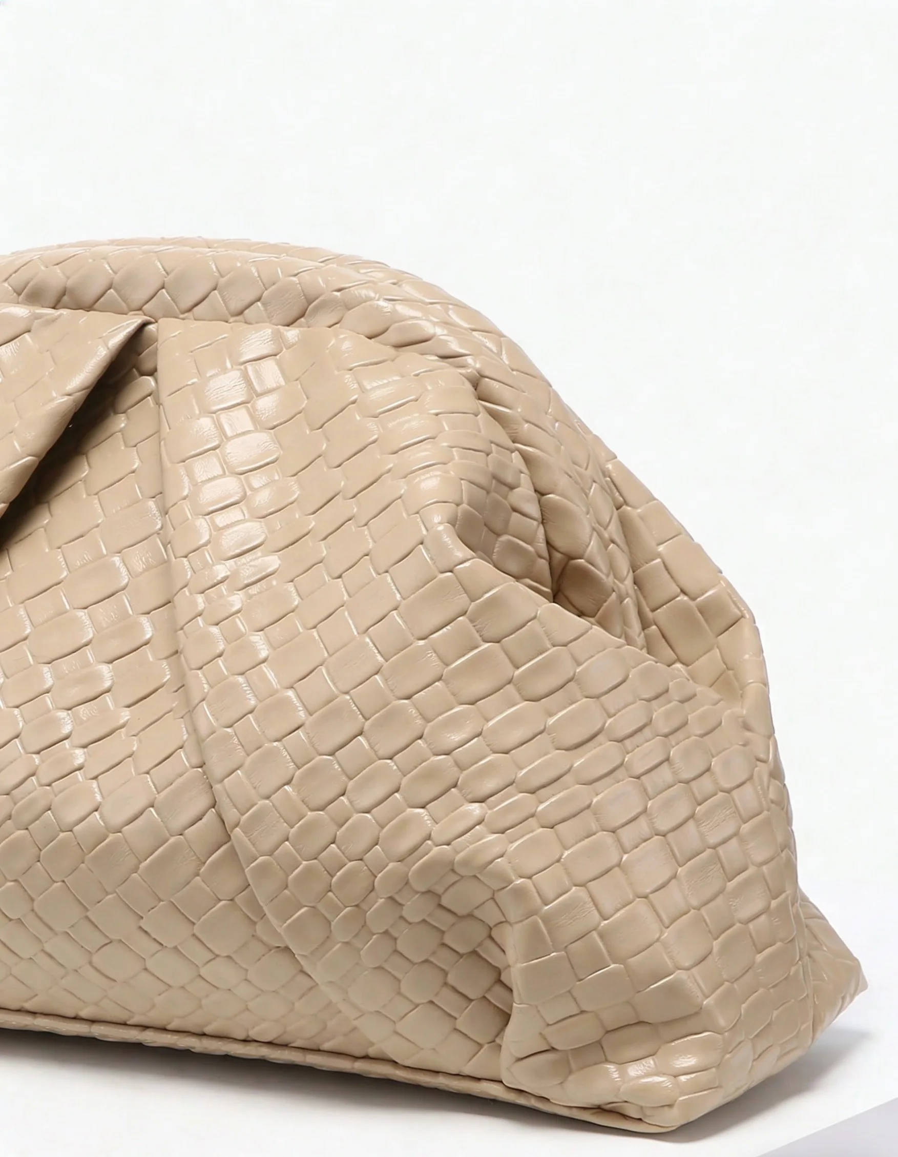 Neue, modische Handtasche mit Nieten und Falten für Damen, Clutch, Tasche mit Reißverschluss, modisch, lässig, schlicht, für den täglichen Gebrauch, für Abendpartys. – Detail 12