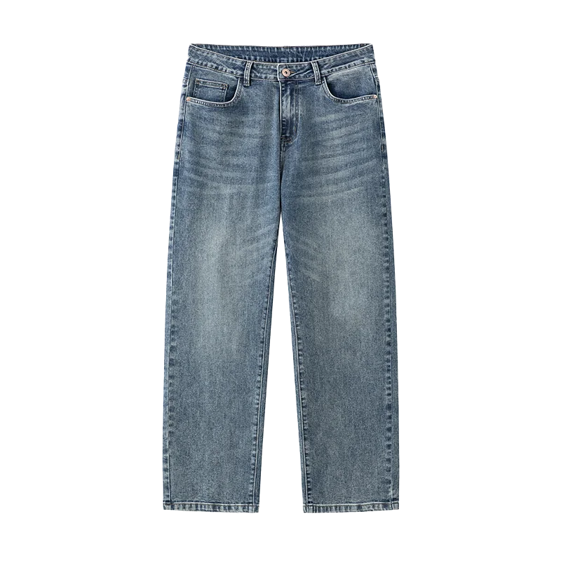 Новые осенне-зимние элитные мужские облегающие эластичные прямые легкие роскошные деловые джинсы в европейском стиле, сетчатая версия, брюки