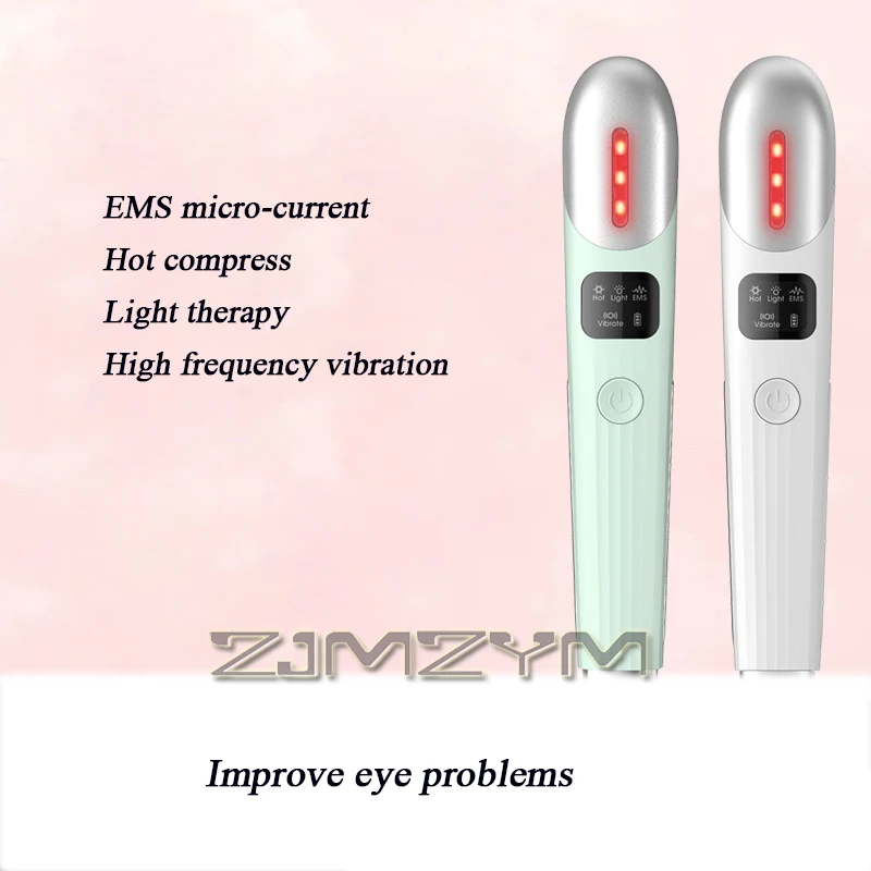 EMS أداة تجميل العين بالتيار الصغير ثلاثة أوضاع درجة حرارة ثابتة مدلك العناية بالعين بالضغط الساخن