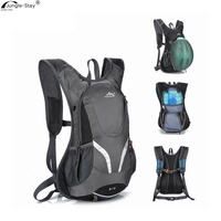 15L Waterproof Riding Backpack Lightweight Professional Cycling Bag With Helmet Mesh Bag Soft Nylon Outdoor Durable Rucksack