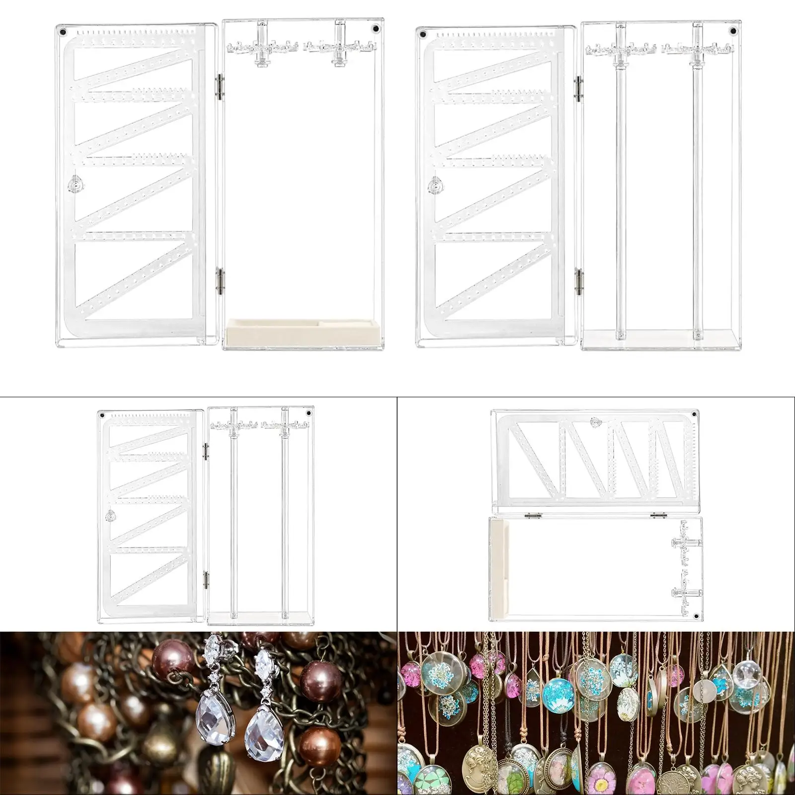 

Акриловый держатель для ожерелья, подставка для рукоделия, органайзер для туалетного столика, браслетов, ванной комнаты