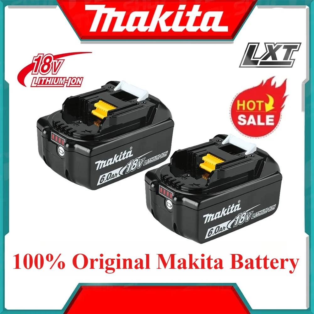 

100%NEW original Makita 18V 6.0Ah Rechargeable Battery ,For 18V Makita BL1830B BL1840 BL1840B BL1850 BL1850B Power Tools Battery