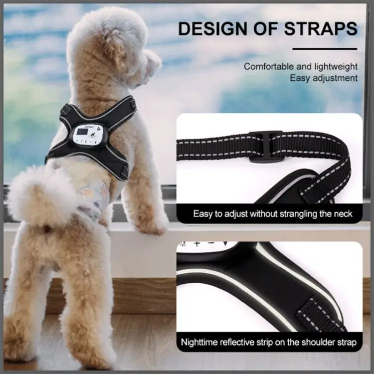 Rechargeable GPS Wireless Pet Fence, Adjustable Electric Dog Training Collar Beep Vibration Shock Modes with Reflective Strap