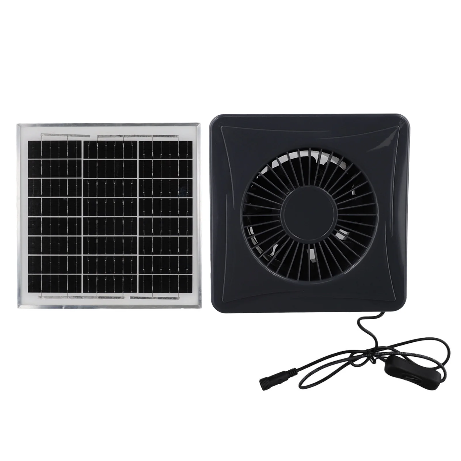 

6 In 200x200x100mm Solar 12V Air Vent Extractor Ventilation Fan Environmentally Conscious Pure Copper Motor Reliable Airflow