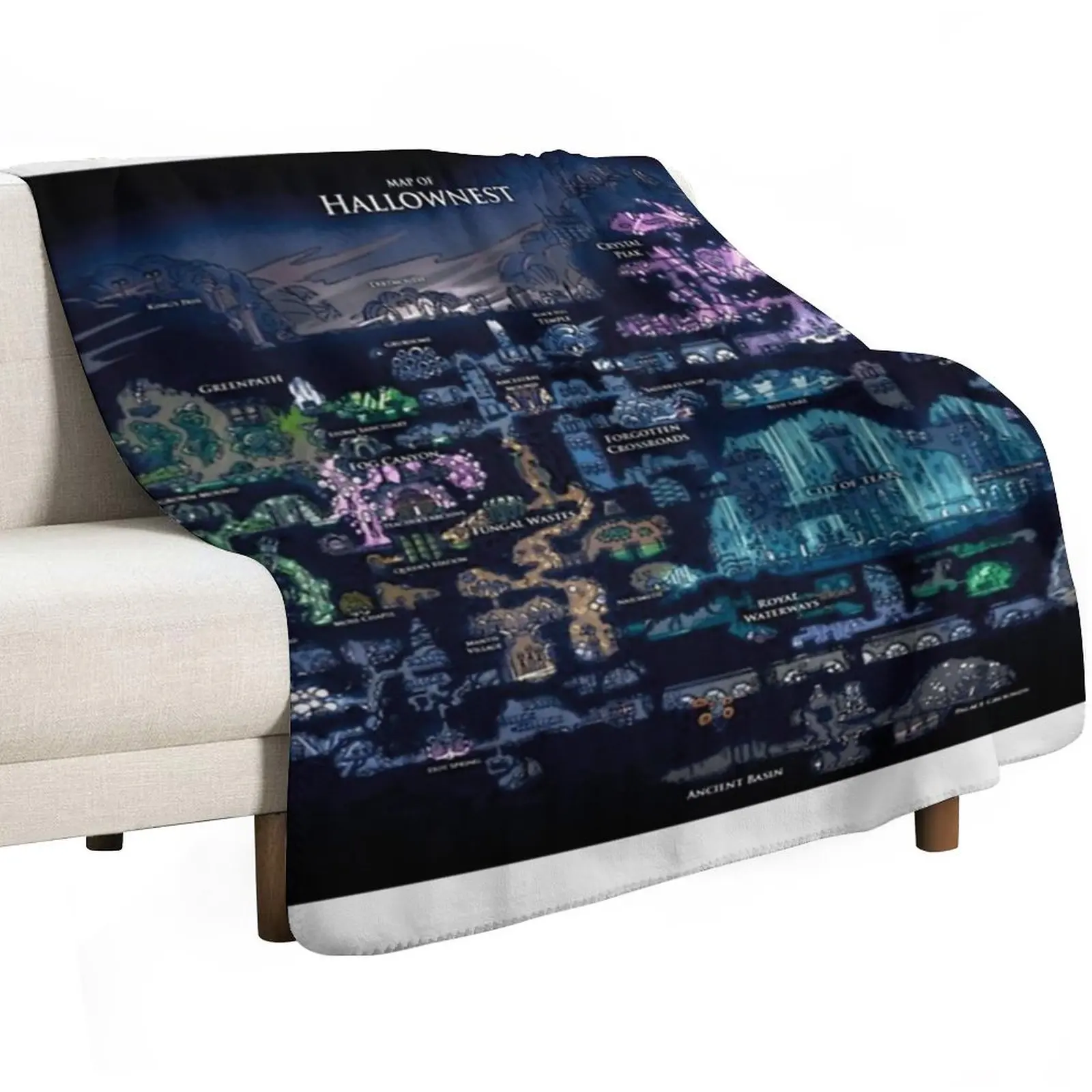 The Hallownest Poster metal print tapestry Throw Blanket Travel Size Cozy Blanket for Plane Train