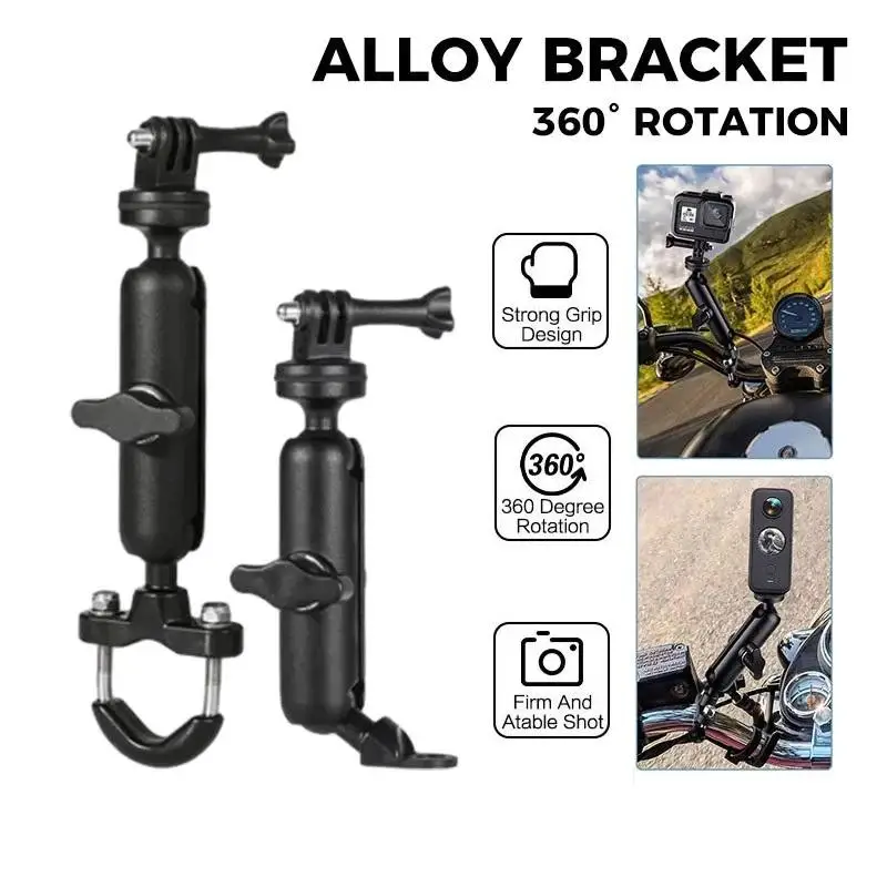 Support de caméra à 360 degrés pour moto, support de montage polyvalent pour des images fluides sur votre moto