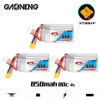 GAONENG GNB 4S 14.8V 850mAh 80C/MAX 160C Lipo Battery For RC FPV Racing Drone Quadcopter Helicopter Model Parts 4S Battery