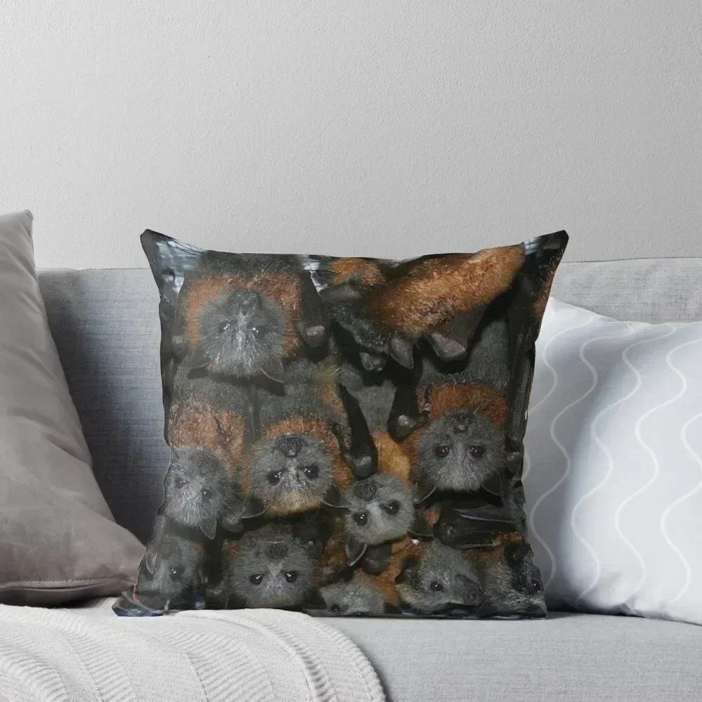 

Gorgeous Grey Headed Flying Fox Bats. Throw Pillow Decorative Sofa Cushion christmas ornaments 2025 pillow