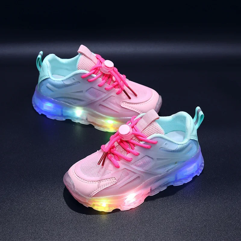 LED Luminous Kids Sneakers Boys and Girls Casual Sport Shoes Lightweight Soft Sole Illuminated Shoe Baby Children Toddler Shoes